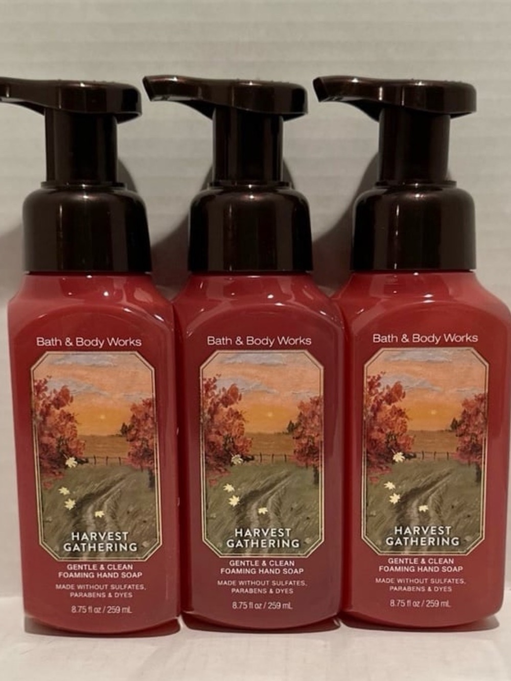 Bath & Body NEW (3) Harvest Gathering Foaming Hand Soaps